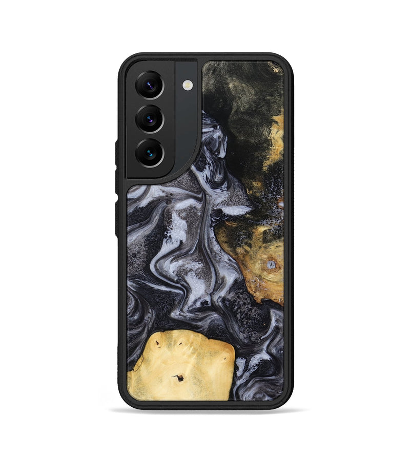 Galaxy S22 Wood Phone Case - Tess (Black & White, 800099)