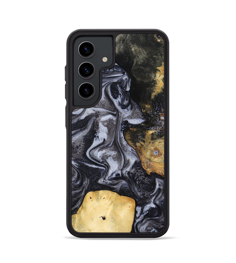 Galaxy S24 Wood Phone Case - Tess (Black & White, 800099)