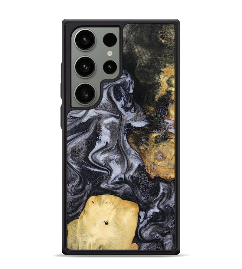 Galaxy S24 Ultra Wood Phone Case - Tess (Black & White, 800099)