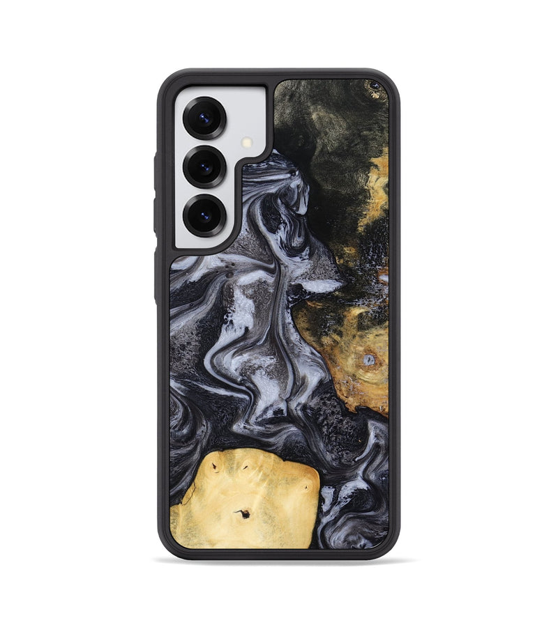 Galaxy S25 Wood Phone Case - Tess (Black & White, 800099)