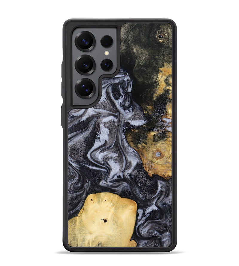 Galaxy S25 Ultra Wood Phone Case - Tess (Black & White, 800099)