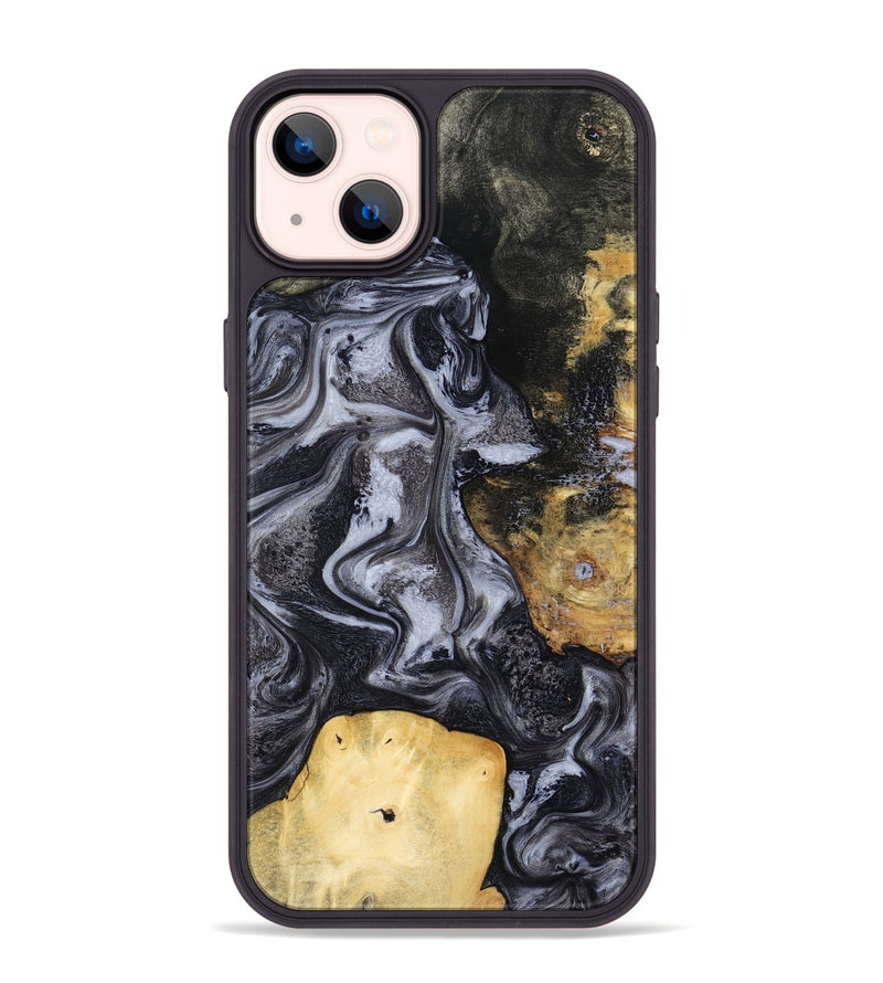 iPhone 14 Plus Wood Phone Case - Tess (Black & White, 800099)