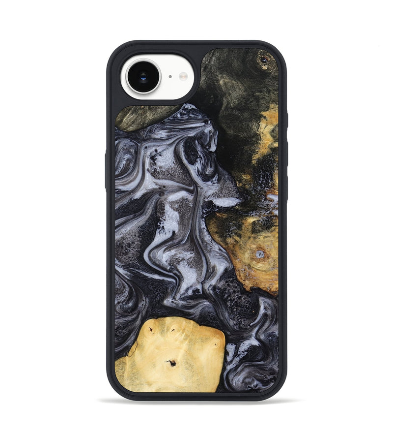 iPhone 16e Wood Phone Case - Tess (Black & White, 800099)