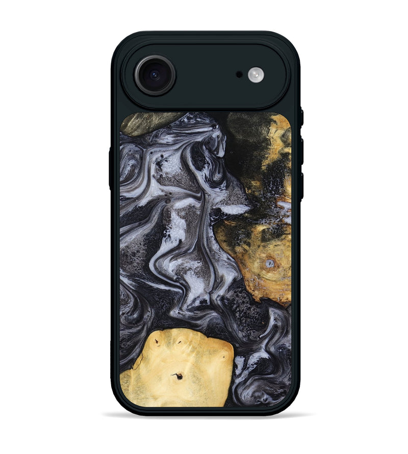 iPhone 17 Air Wood Phone Case - Tess (Black & White, 800099)