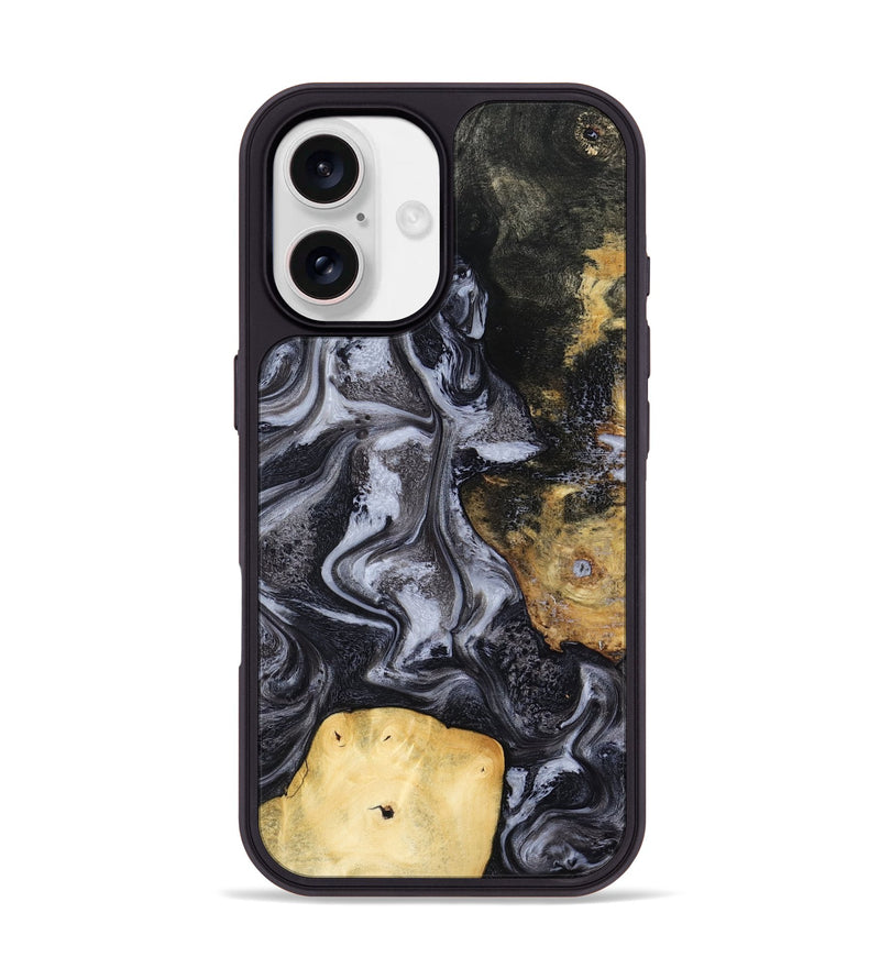 iPhone 17 Wood Phone Case - Tess (Black & White, 800099)