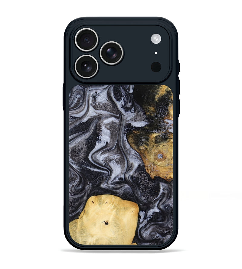 iPhone 17 Pro Max Wood Phone Case - Tess (Black & White, 800099)