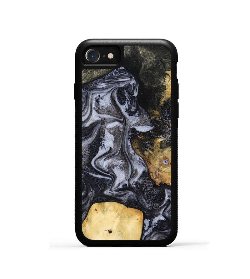 iPhone SE Wood Phone Case - Tess (Black & White, 800099)