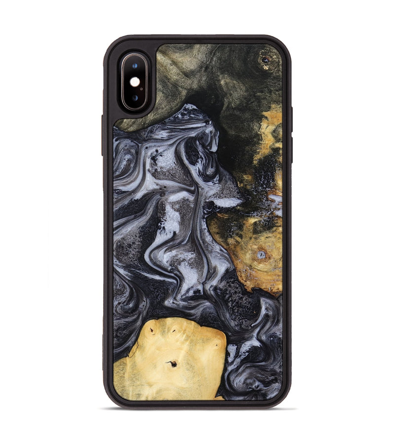 iPhone Xs Max Wood Phone Case - Tess (Black & White, 800099)