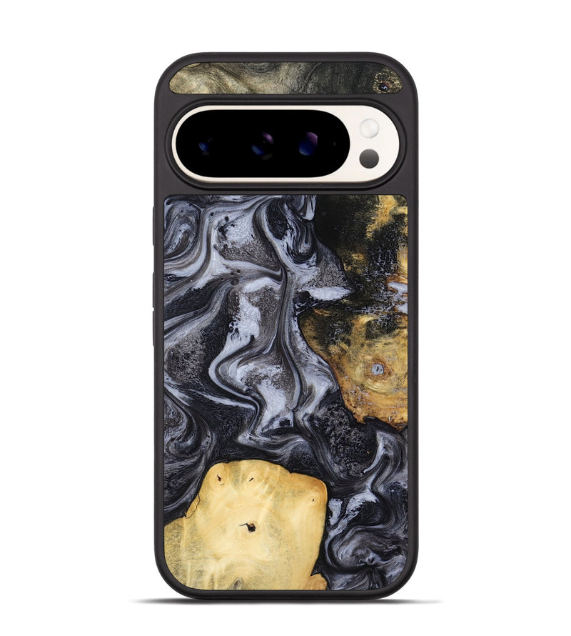 Pixel 9 Wood Phone Case - Tess (Black & White, 800099)