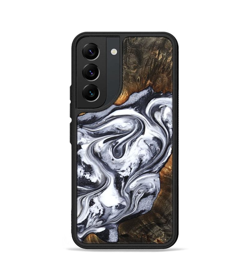 Galaxy S22 Wood Phone Case - Kierra (Black & White, 800100)