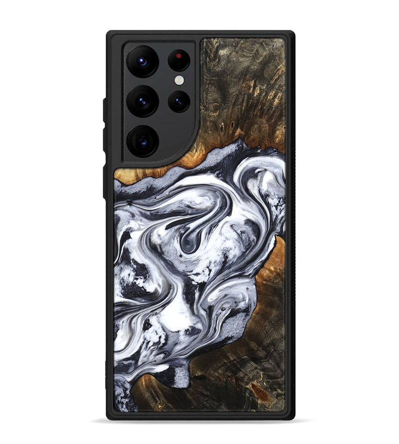 Galaxy S22 Ultra Wood Phone Case - Kierra (Black & White, 800100)