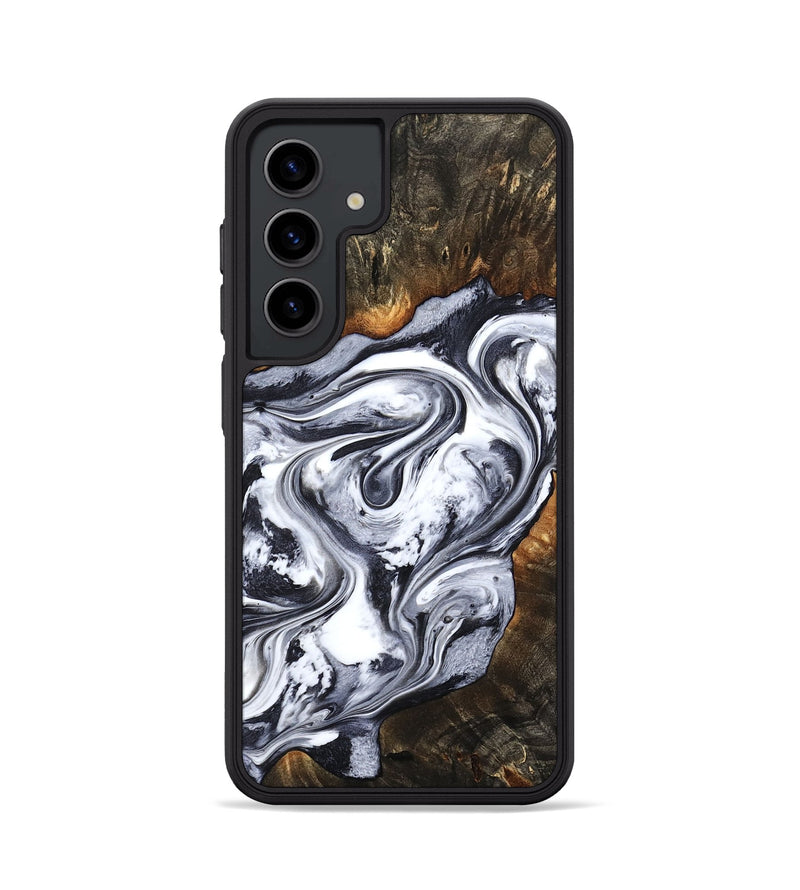 Galaxy S24 Wood Phone Case - Kierra (Black & White, 800100)