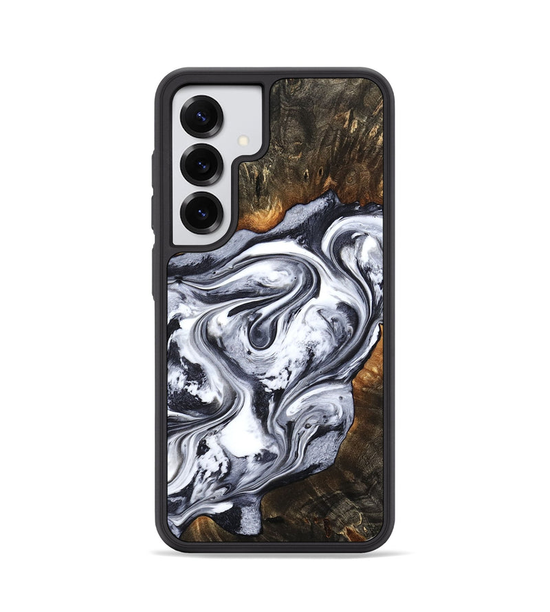Galaxy S25 Wood Phone Case - Kierra (Black & White, 800100)