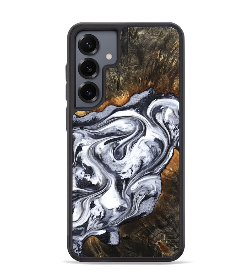 Galaxy S25 Plus Wood Phone Case - Kierra (Black & White, 800100)