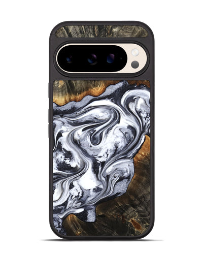 Pixel 10 Wood Phone Case - Kierra (Black & White, 800100)