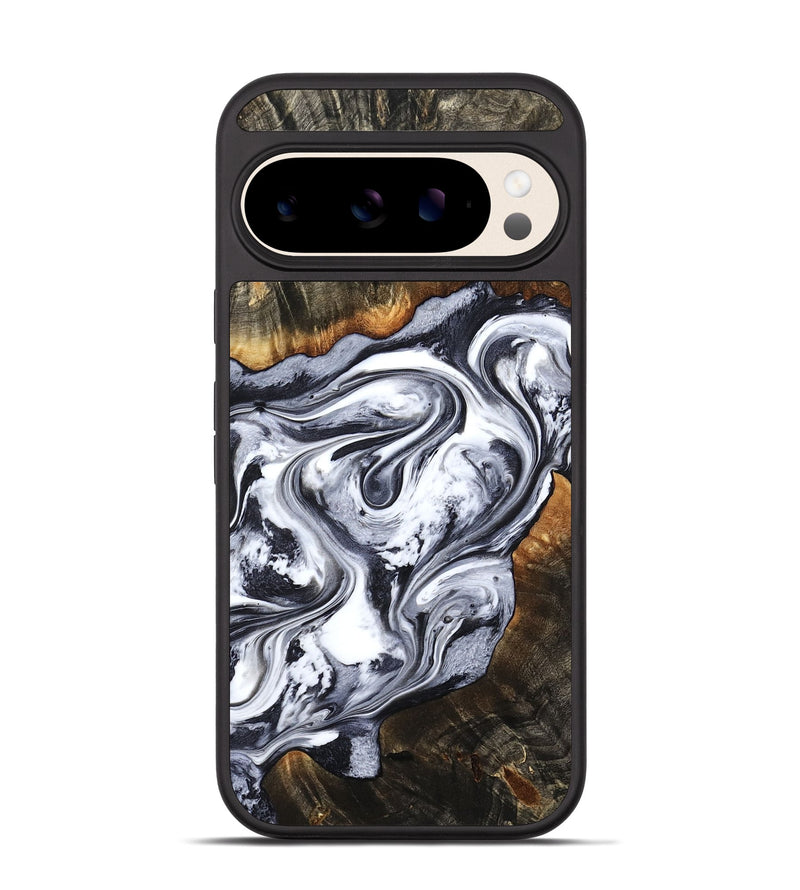 Pixel 10 Wood Phone Case - Kierra (Black & White, 800100)