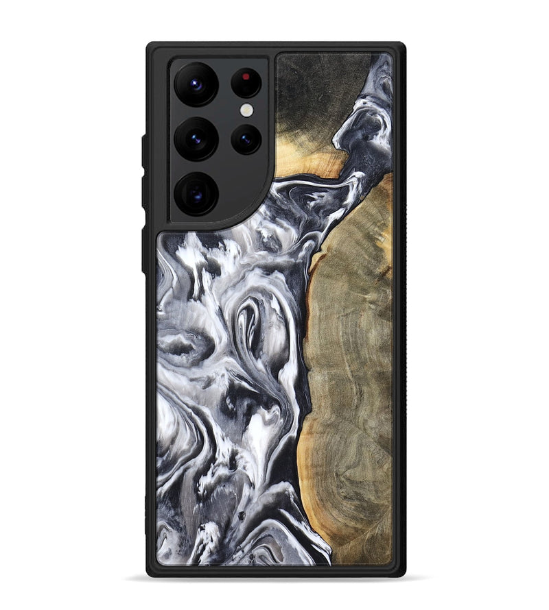 Galaxy S22 Ultra Wood Phone Case - Yandel (Black & White, 800101)