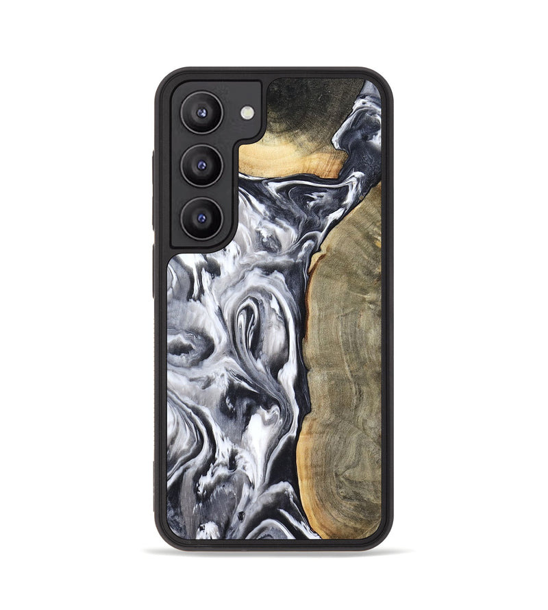Galaxy S23 Wood Phone Case - Yandel (Black & White, 800101)