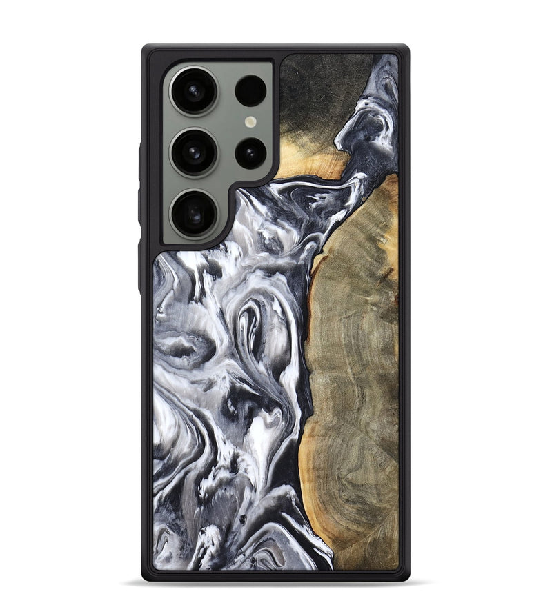 Galaxy S24 Ultra Wood Phone Case - Yandel (Black & White, 800101)