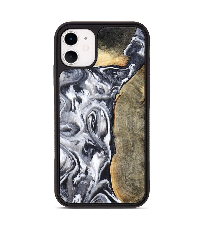 iPhone 11 Wood Phone Case - Yandel (Black & White, 800101)