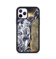 iPhone 11 Pro Wood Phone Case - Yandel (Black & White, 800101)
