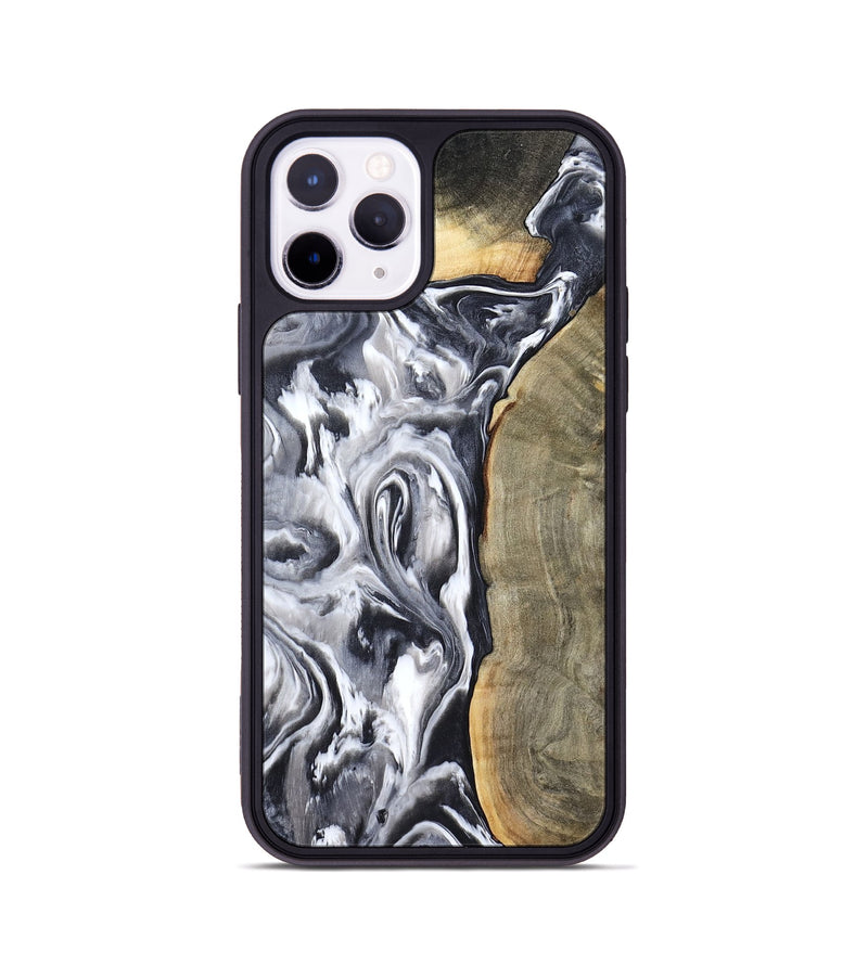 iPhone 11 Pro Wood Phone Case - Yandel (Black & White, 800101)