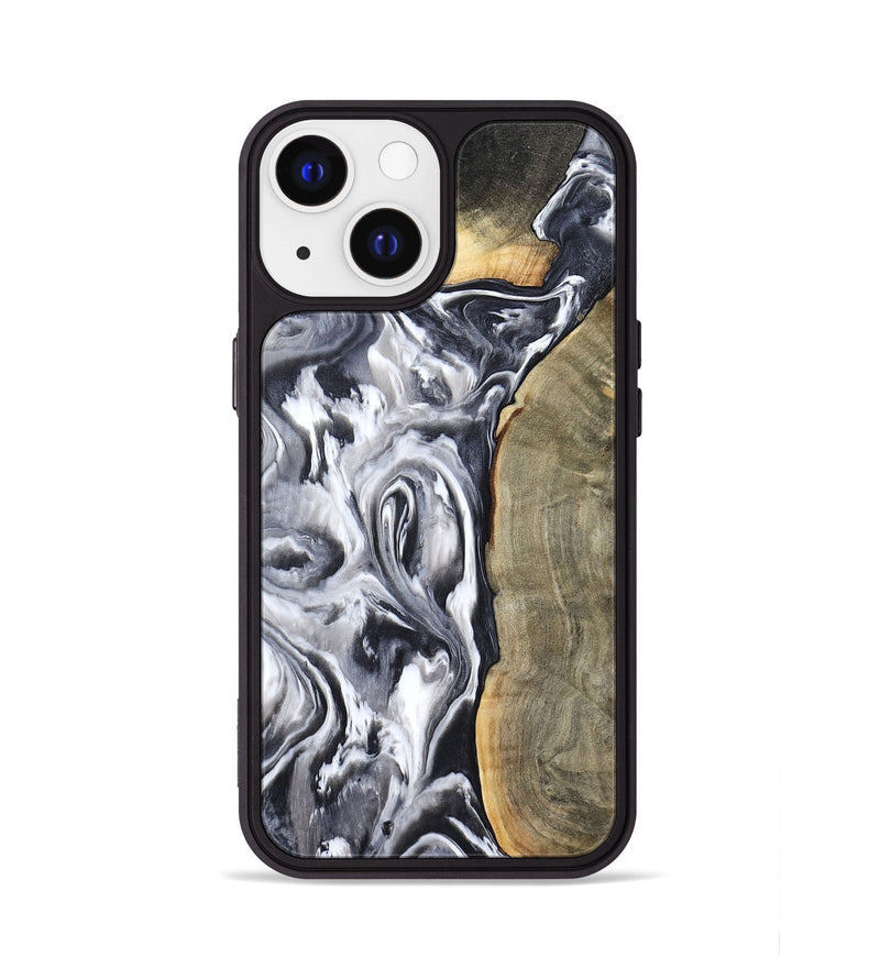 iPhone 13 Wood Phone Case - Yandel (Black & White, 800101)