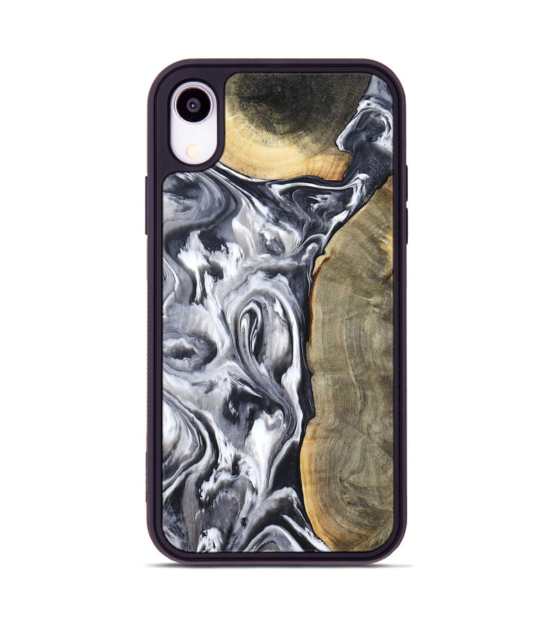 iPhone Xr Wood Phone Case - Yandel (Black & White, 800101)