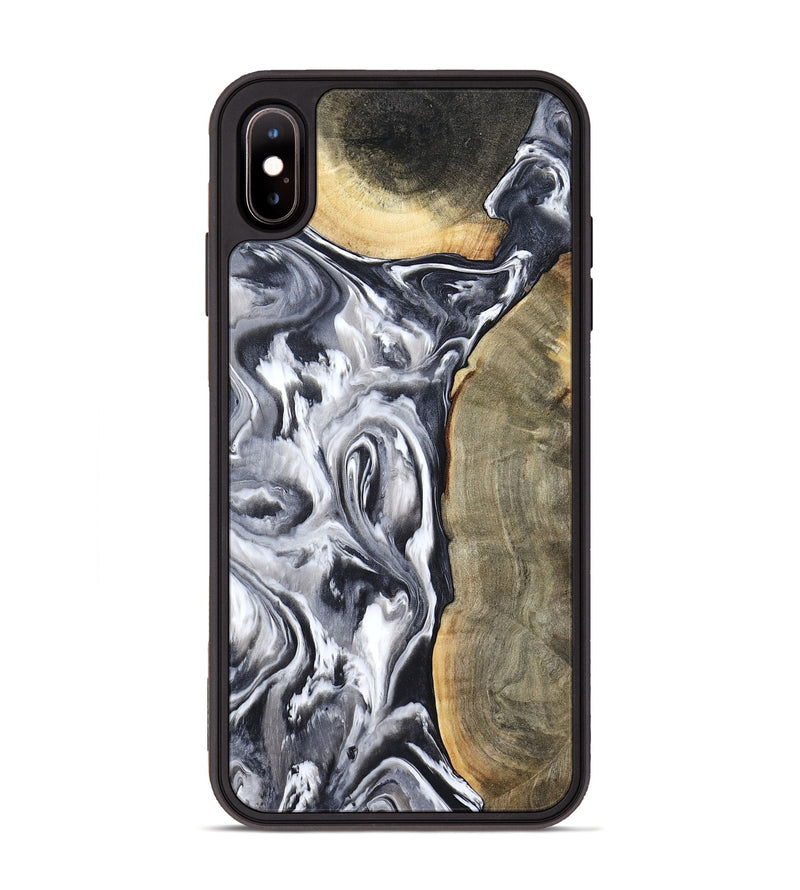 iPhone Xs Max Wood Phone Case - Yandel (Black & White, 800101)