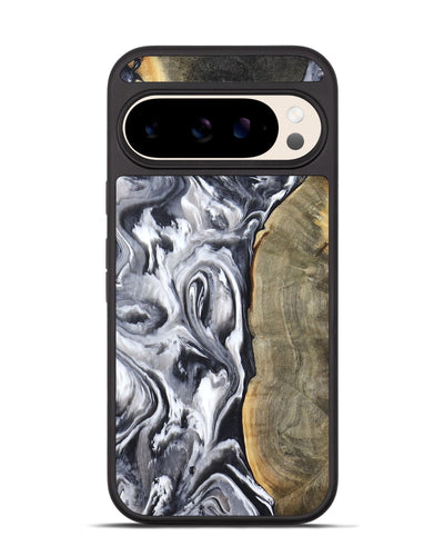 Pixel 10 Wood Phone Case - Yandel (Black & White, 800101)