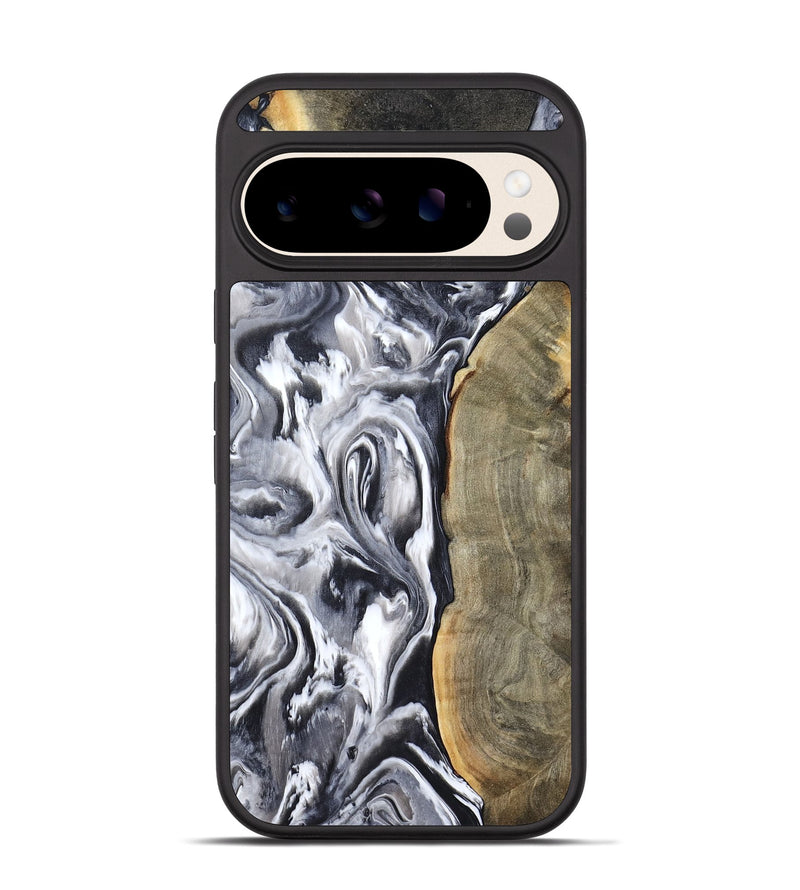 Pixel 10 Wood Phone Case - Yandel (Black & White, 800101)