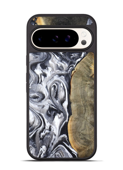 Pixel 9 Wood Phone Case - Yandel (Black & White, 800101)