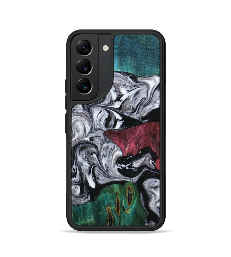 Galaxy S22 Wood Phone Case - Rhodes (Black & White, 800102)