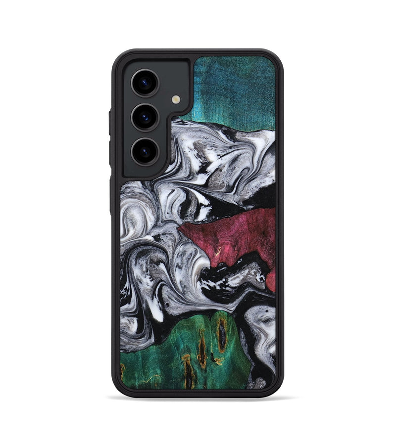 Galaxy S24 Wood Phone Case - Rhodes (Black & White, 800102)