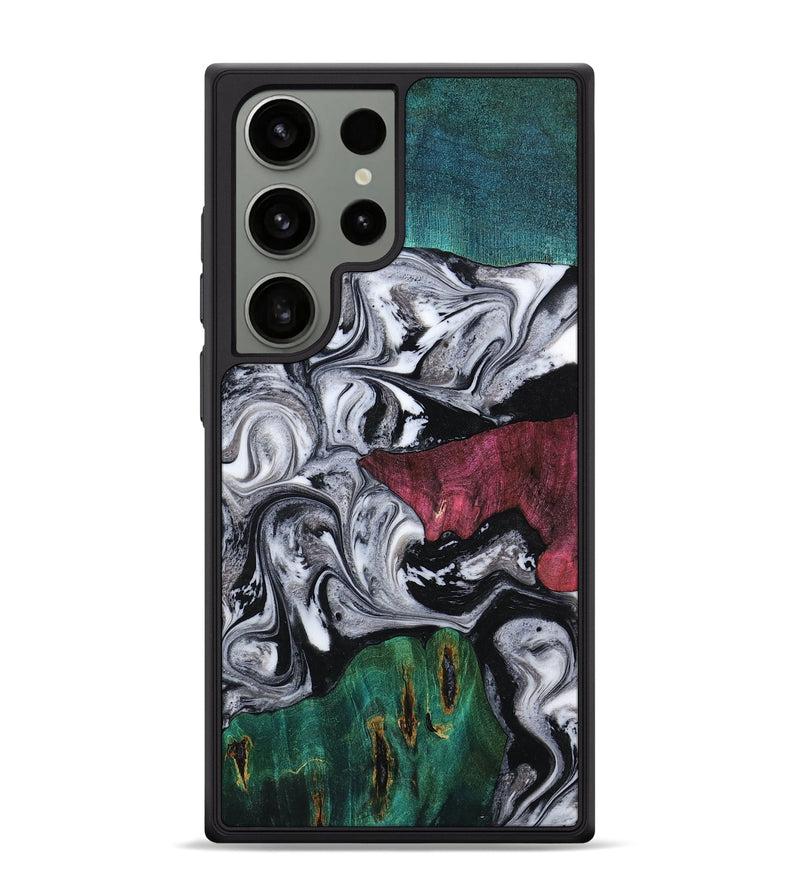 Galaxy S24 Ultra Wood Phone Case - Rhodes (Black & White, 800102)