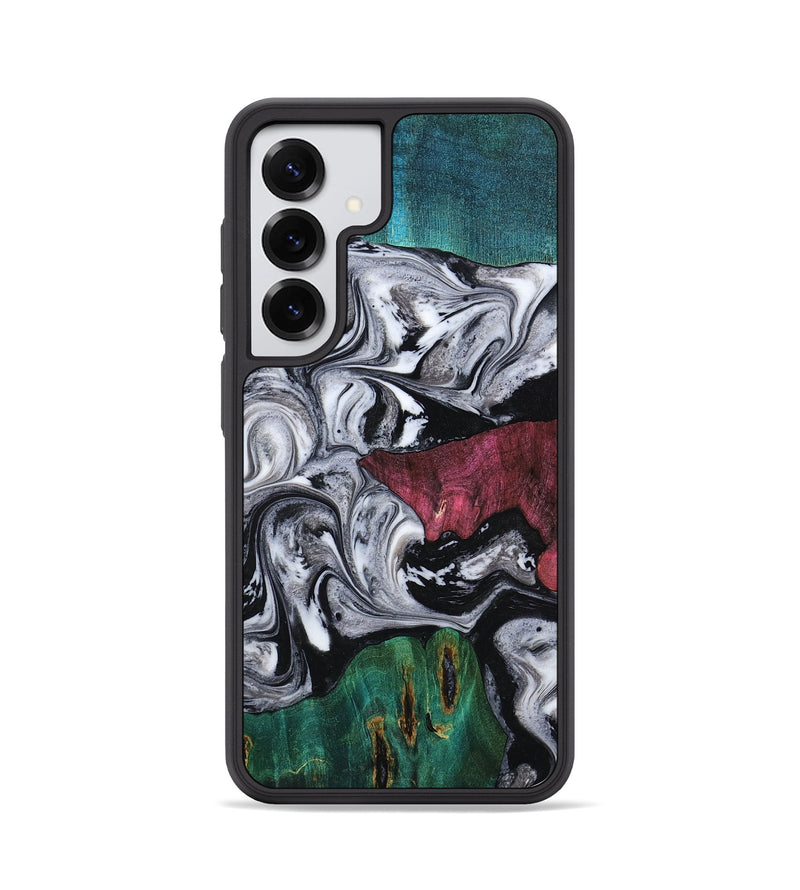 Galaxy S25 Wood Phone Case - Rhodes (Black & White, 800102)