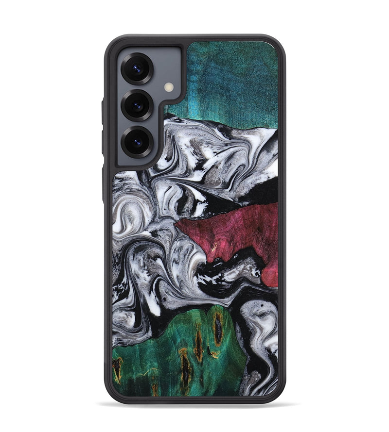 Galaxy S25 Plus Wood Phone Case - Rhodes (Black & White, 800102)