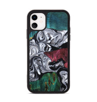 iPhone 11 Wood Phone Case - Rhodes (Black & White, 800102)