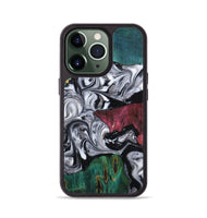 iPhone 13 Pro Wood Phone Case - Rhodes (Black & White, 800102)