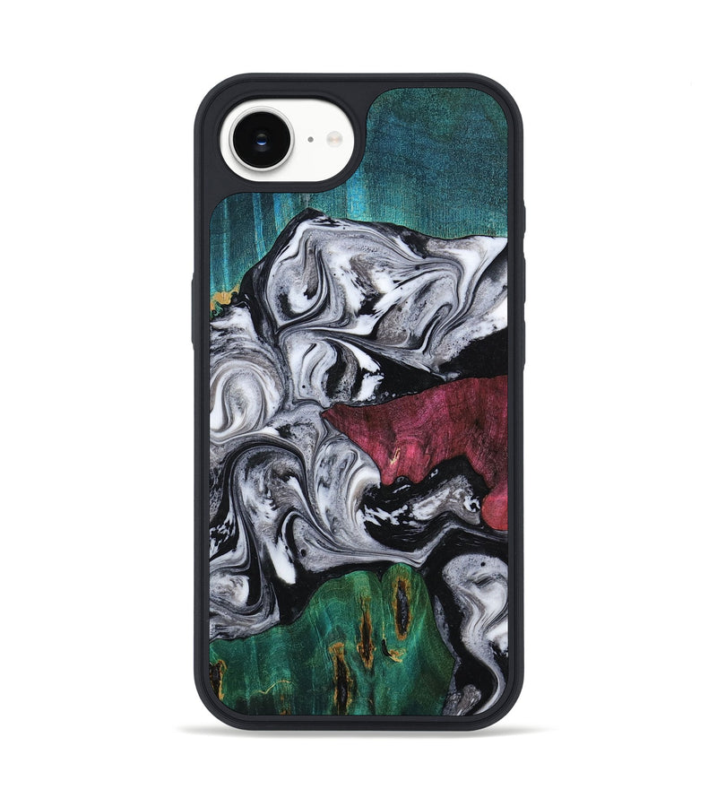 iPhone 16e Wood Phone Case - Rhodes (Black & White, 800102)