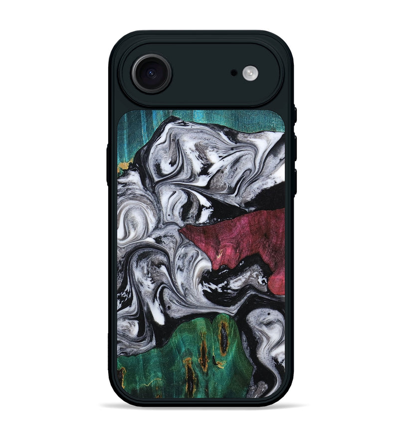 iPhone 17 Air Wood Phone Case - Rhodes (Black & White, 800102)