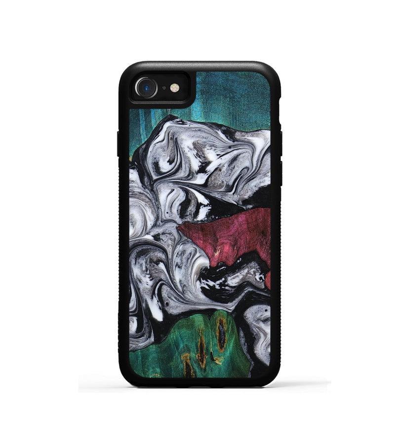 iPhone SE Wood Phone Case - Rhodes (Black & White, 800102)