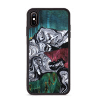 iPhone Xs Max Wood Phone Case - Rhodes (Black & White, 800102)