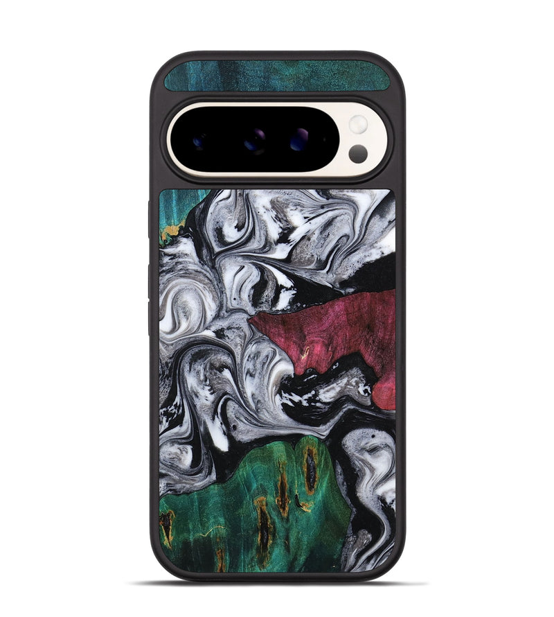 Pixel 9 Pro Wood Phone Case - Rhodes (Black & White, 800102)