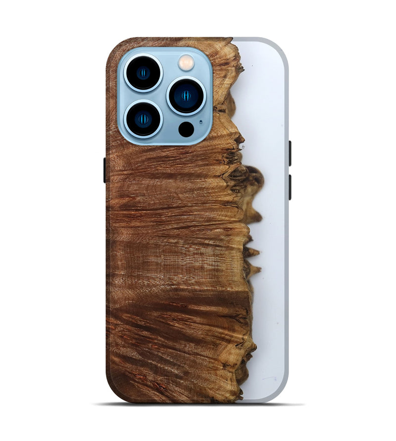iPhone 14 Pro Wood Live Edge Phone Case - Darci (Clear, 800103)