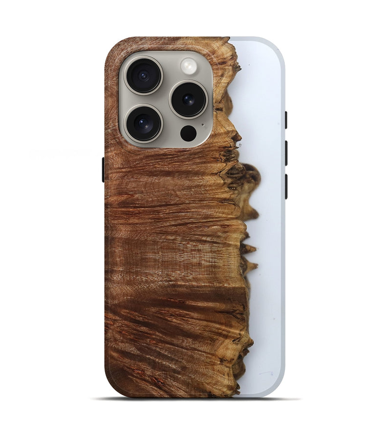 iPhone 16 Pro Wood Live Edge Phone Case - Darci (Clear, 800103)