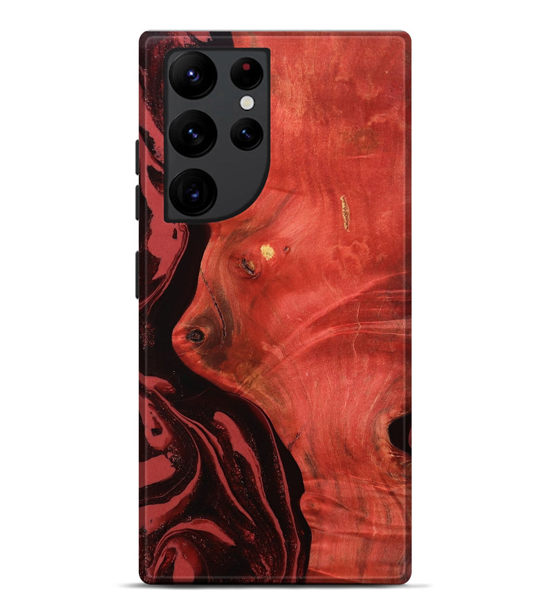 Galaxy S22 Ultra Wood Live Edge Phone Case - Arrie (Red, 800105)