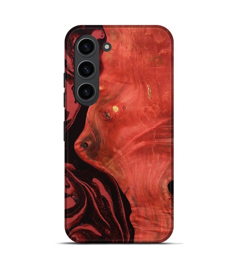 Galaxy S23 Wood Live Edge Phone Case - Arrie (Red, 800105)