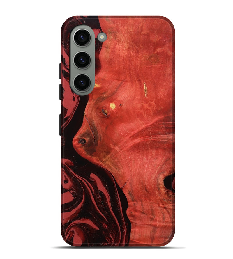 Galaxy S23 Plus Wood Live Edge Phone Case - Arrie (Red, 800105)