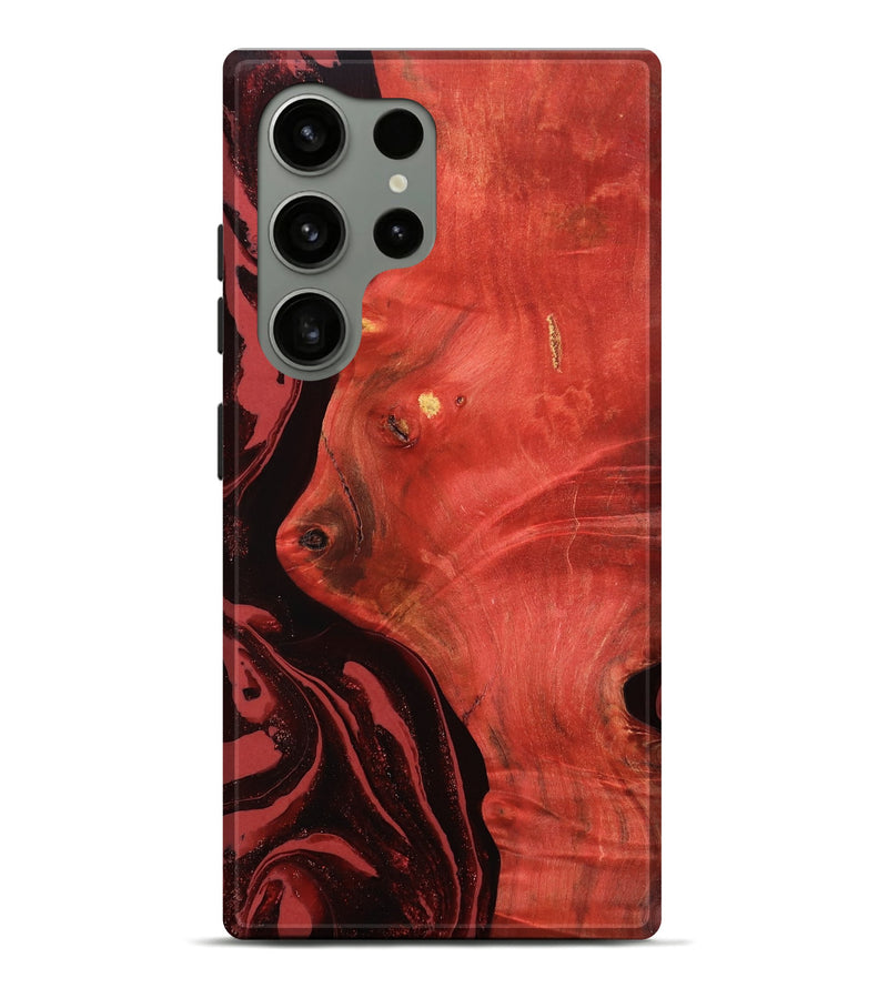 Galaxy S24 Ultra Wood Live Edge Phone Case - Arrie (Red, 800105)
